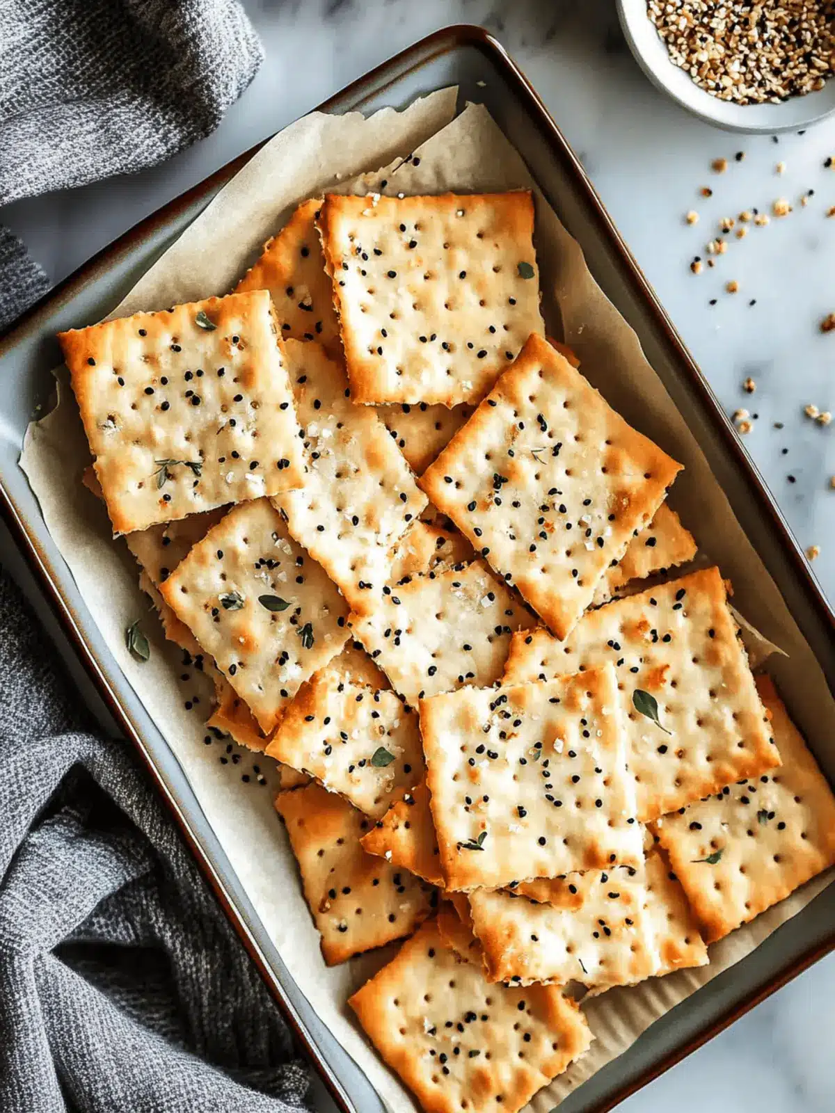 Easy Homemade Flatbread Crackers with Zesty Thyme Twist 4 Easy Home Made Flatbread Crackers