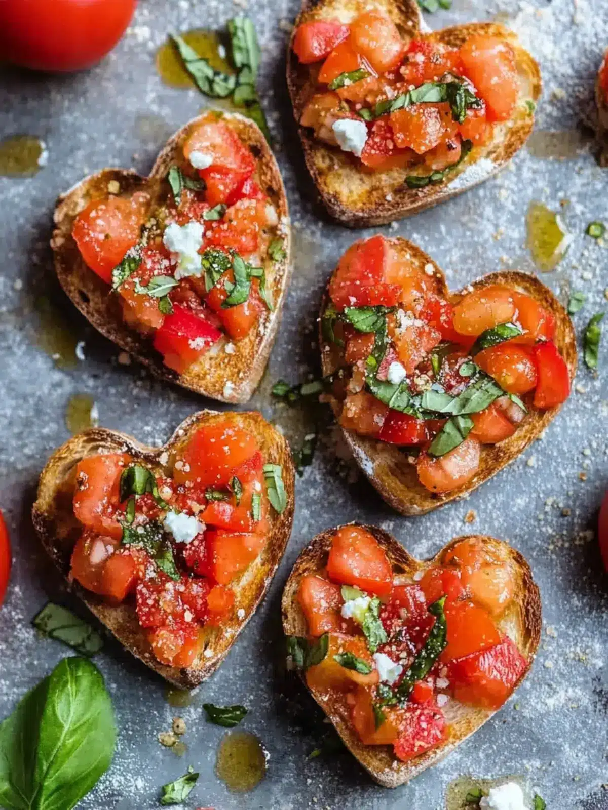 Delicious Heart Shaped Bruschetta for Your Next Celebration 3 Heart Shaped Bruschetta