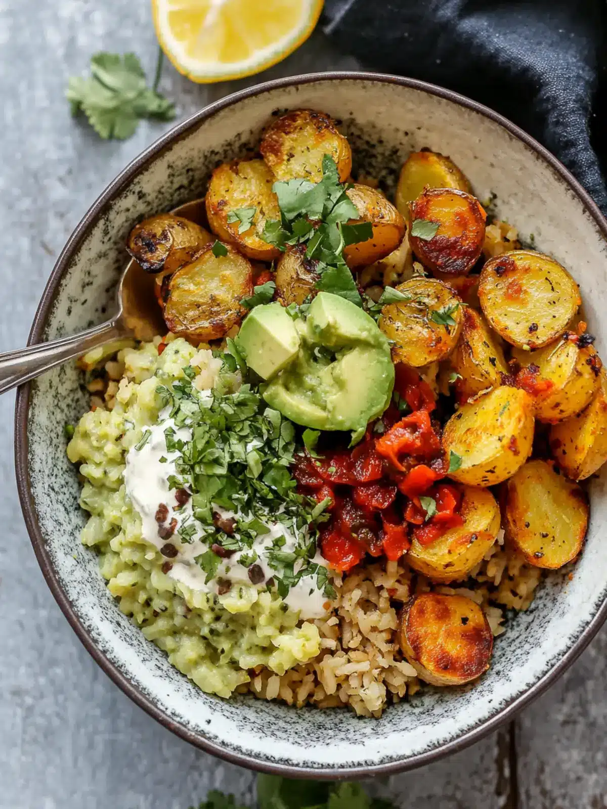 Crispy Potato & Green Chile Rice Bowls You ll Crave Daily 4 Crispy Potato & Green Chile Rice Bowls