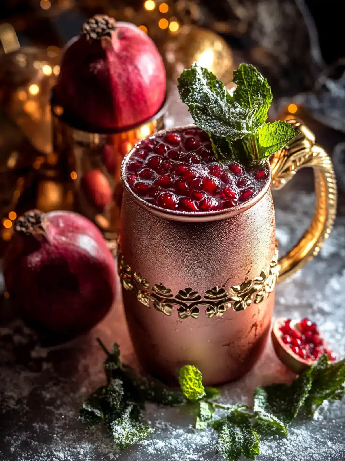 Savor the Zing: Spicy Ginger Pomegranate Moscow Mule 2 Spicy Ginger Pomegranate Moscow Mule