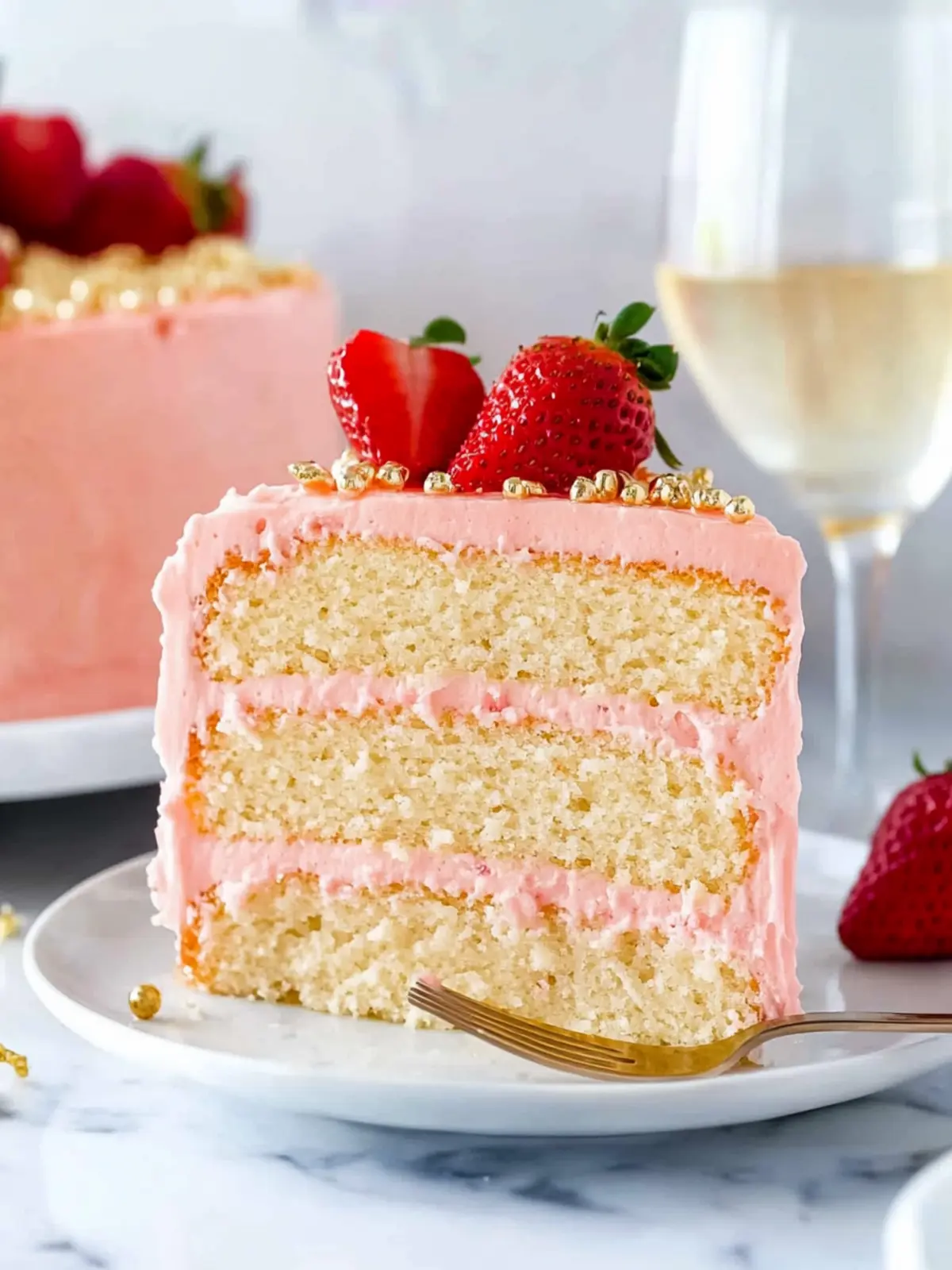 Decadent Strawberry Champagne Cake for Any Celebration 2 Strawberry Champagne Cake