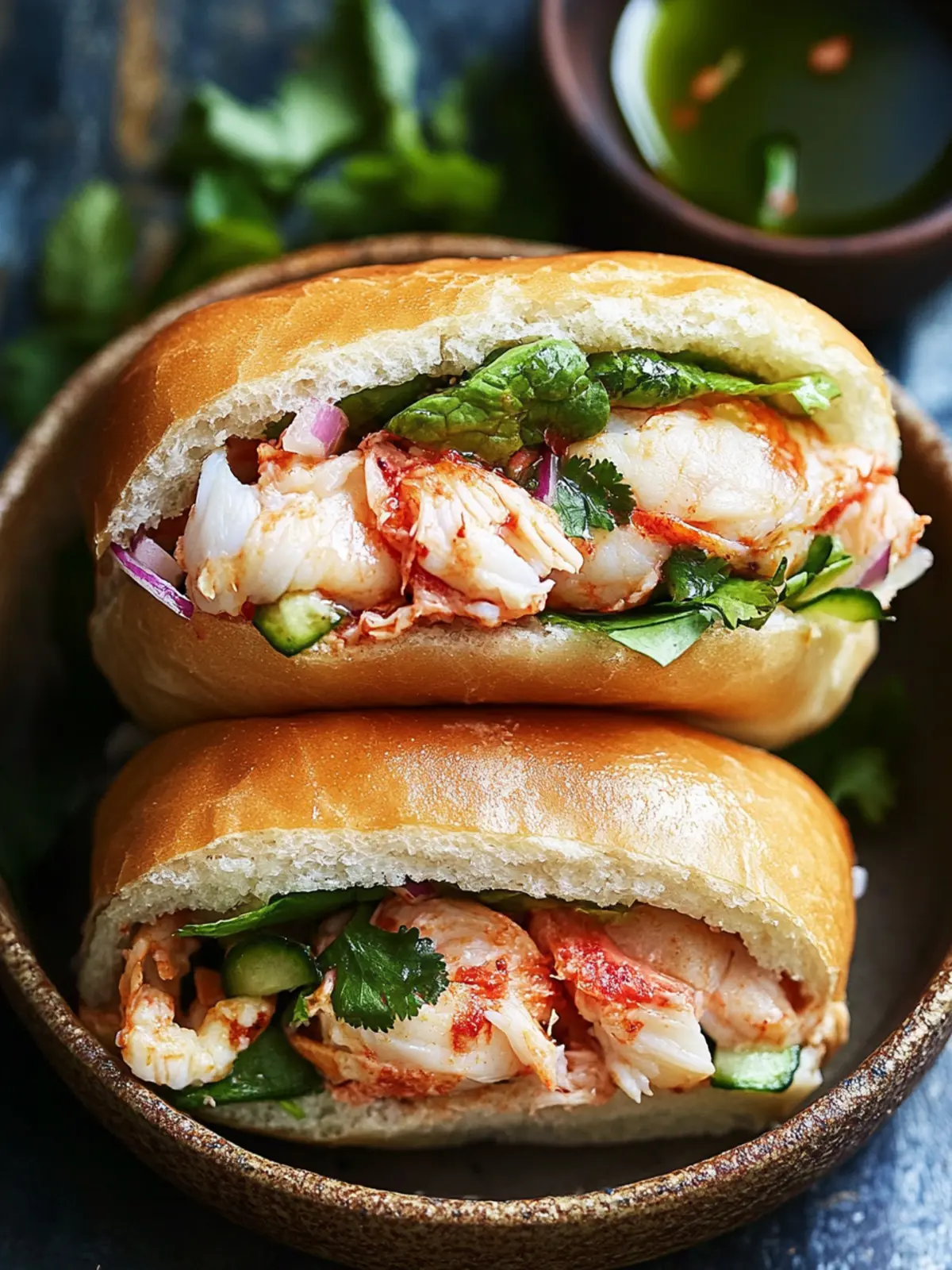 Crab Banh Mi Rolls with Zesty Umami Slaw for a Fresh Twist 2 Crab Banh Mi Rolls