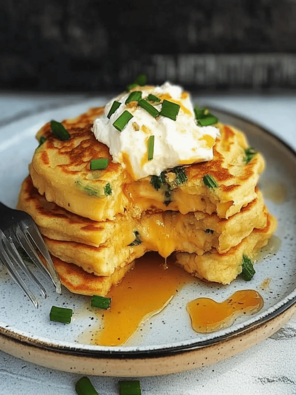 Cheese & Chive Pancakes: Fluffy Delights for Any Meal 3 Cheese & Chive Pancakes