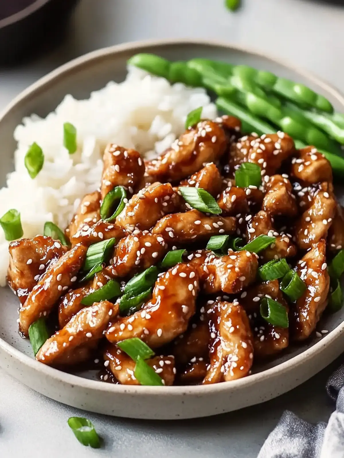 Tasty High Protein Sesame Chicken with Zesty Green Beans 3 Tasty High Protein Sesame Chicken