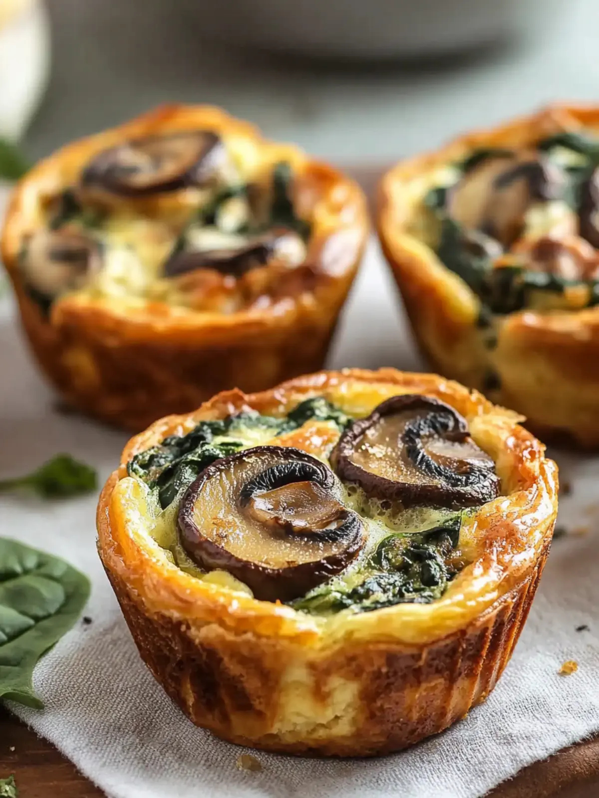 Mouthwatering Spinach and Mushroom Quiche Muffins for Busy Mornings 3 Mouthwatering Spinach and Mushroom Quiche Muffins