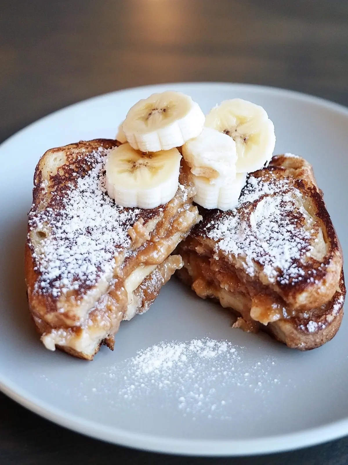 Peanut Butter & Banana Stuffed French Toast Bliss 3 Peanut Butter & Banana Stuffed French Toast