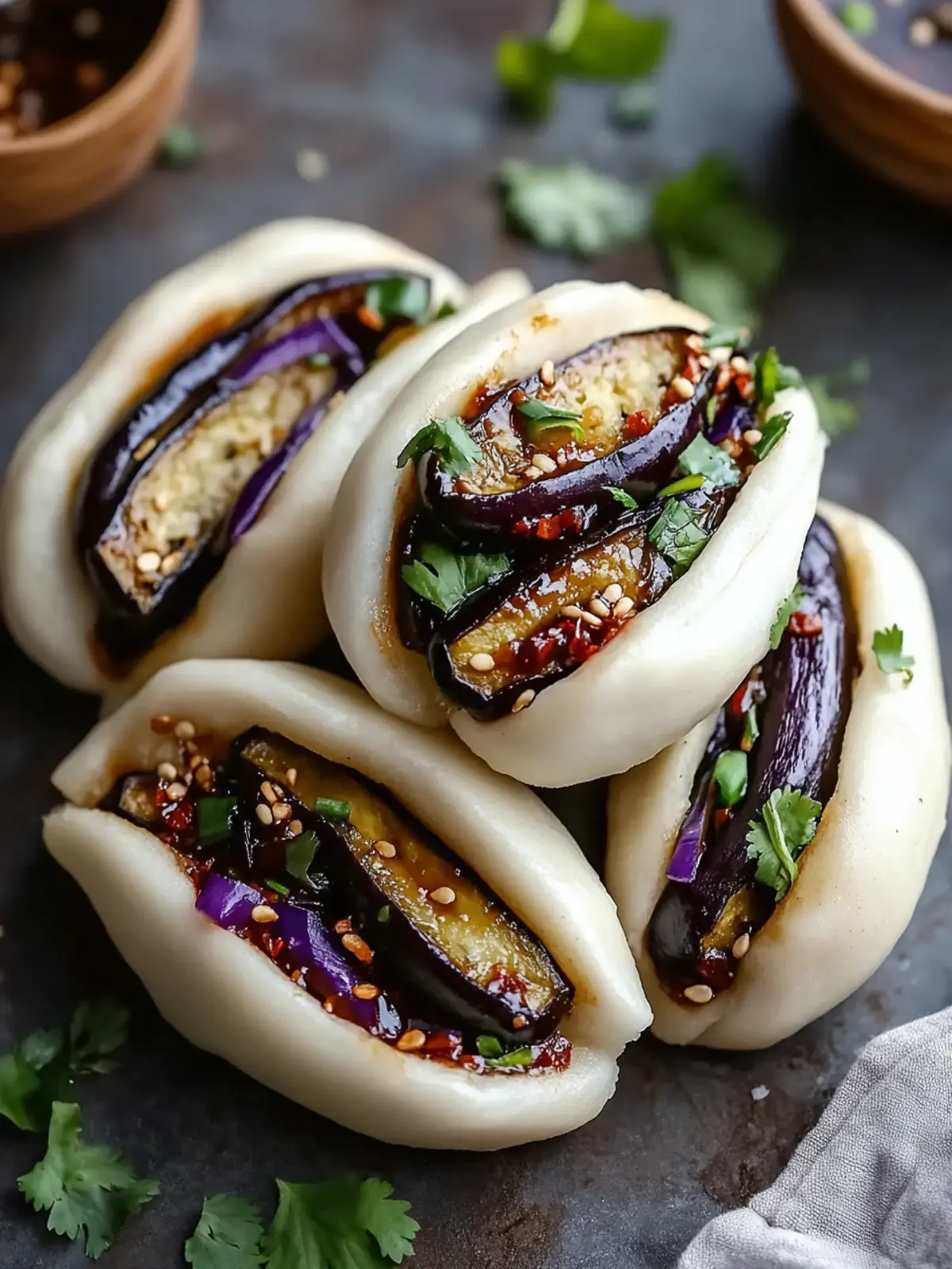 Delicious Hoisin Eggplant Bao: Quick Vegan Appetizer Bliss 4 Hoisin Eggplant Bao
