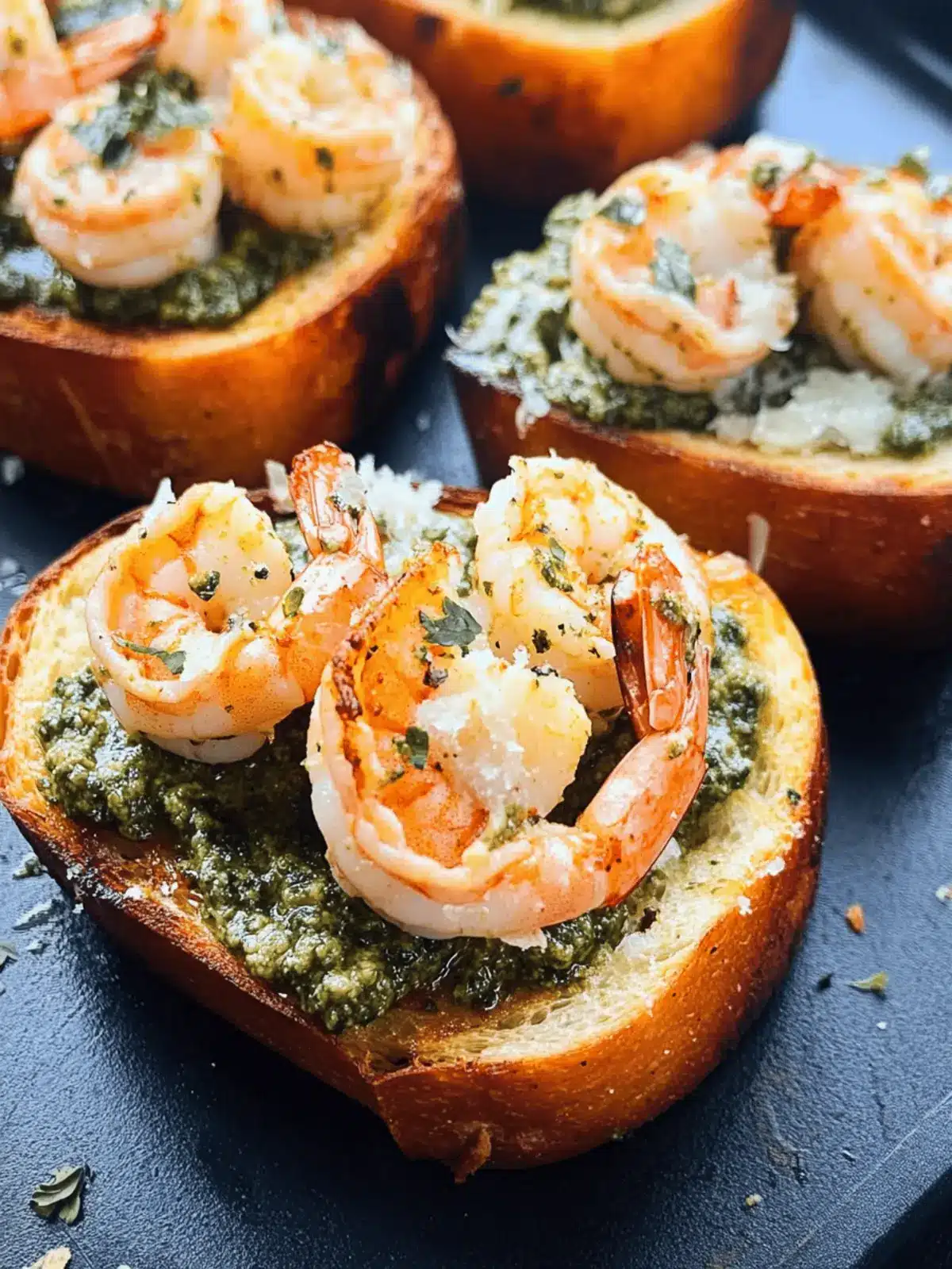 Savor Blackstone Parmesan Pesto Shrimp Toast for Fast Flavor 4 Blackstone Parmesan Pesto Shrimp Toast