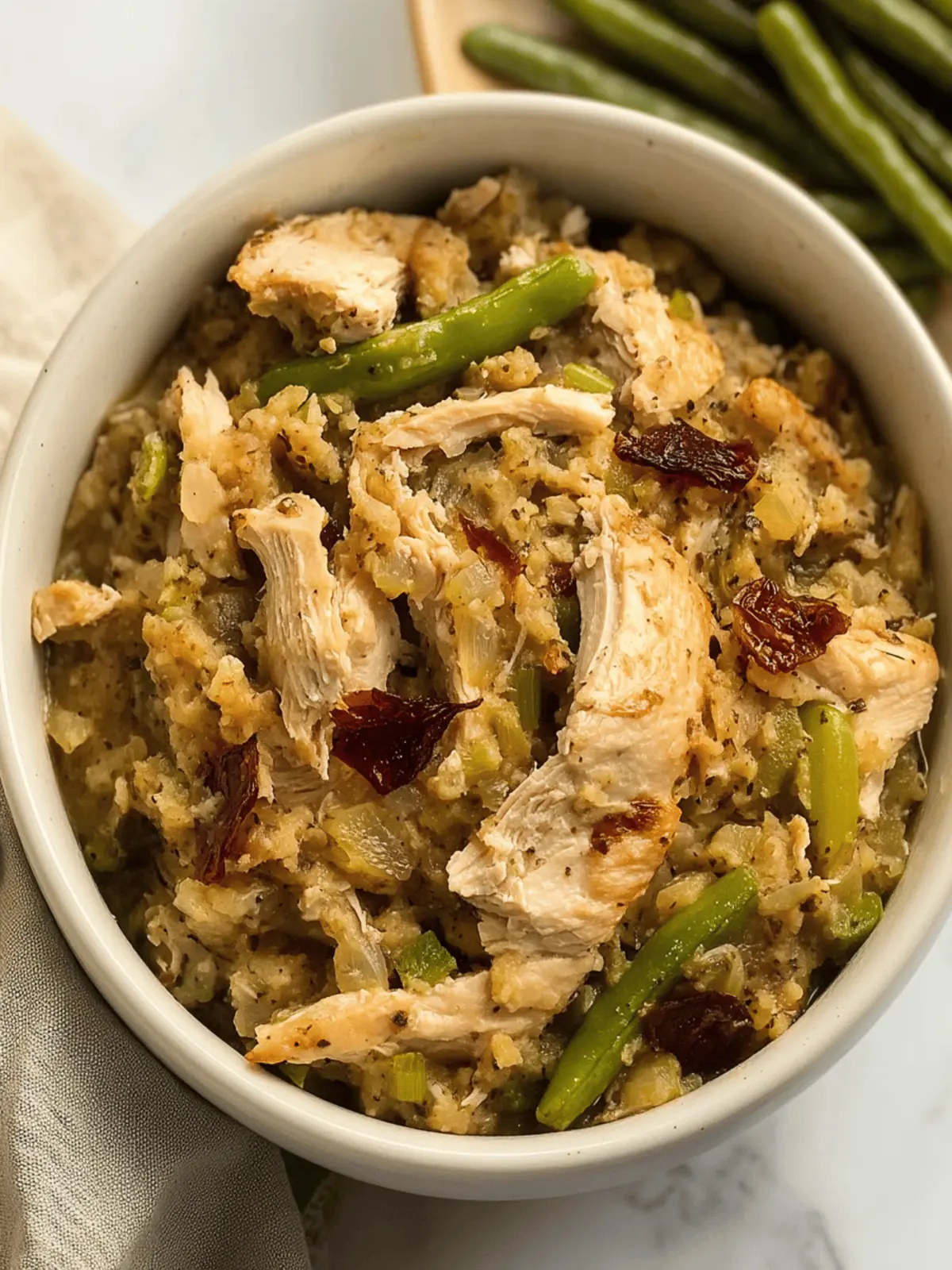 Crockpot Chicken and Stuffing with Green Beans for Easy Comfort 3 Crockpot Chicken and Stuffing with Green Beans