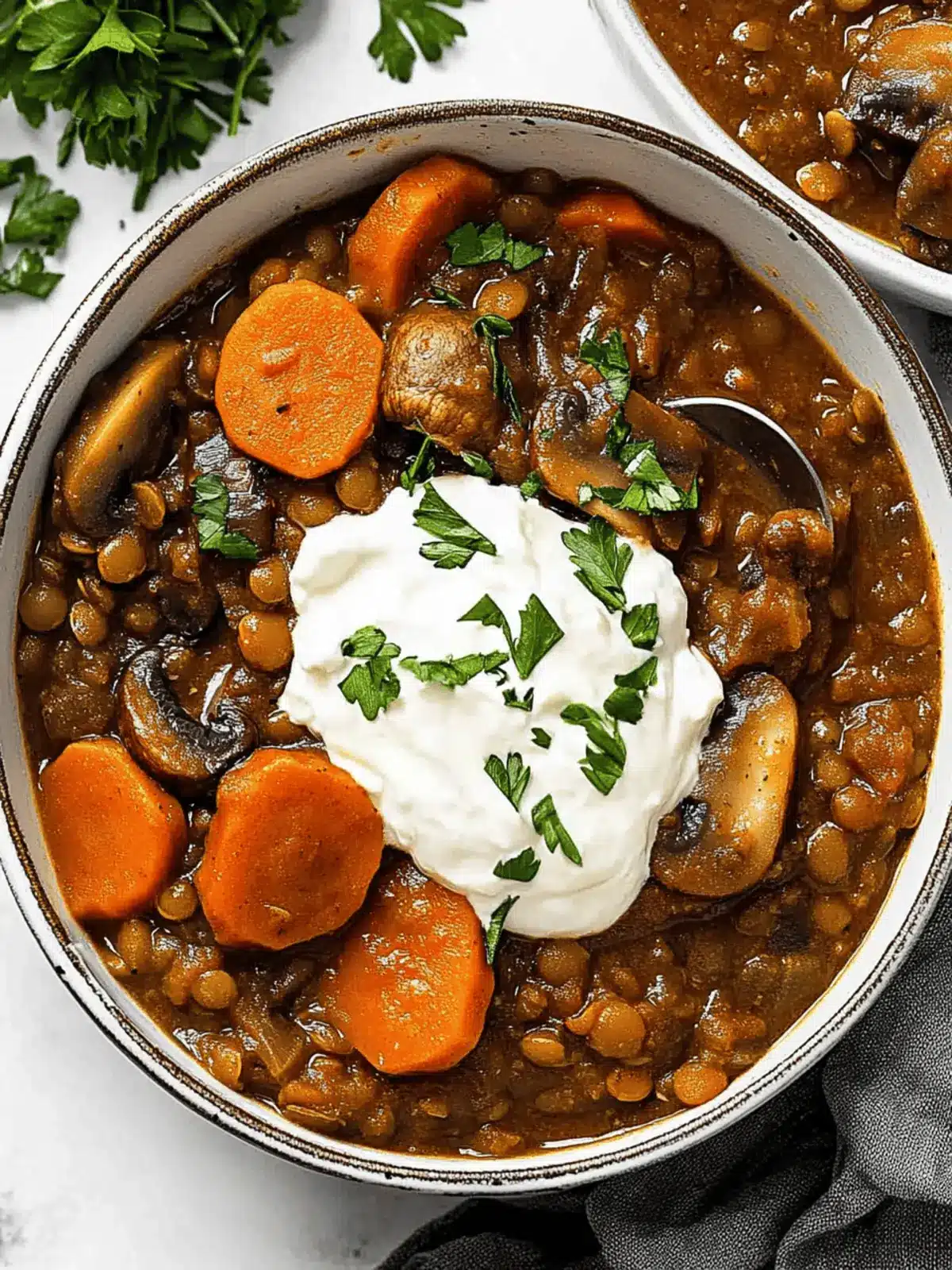 Hearty Vegan Lentil Mushroom Stew That'll Warm Your Soul 2 Hearty Vegan Lentil Mushroom Stew