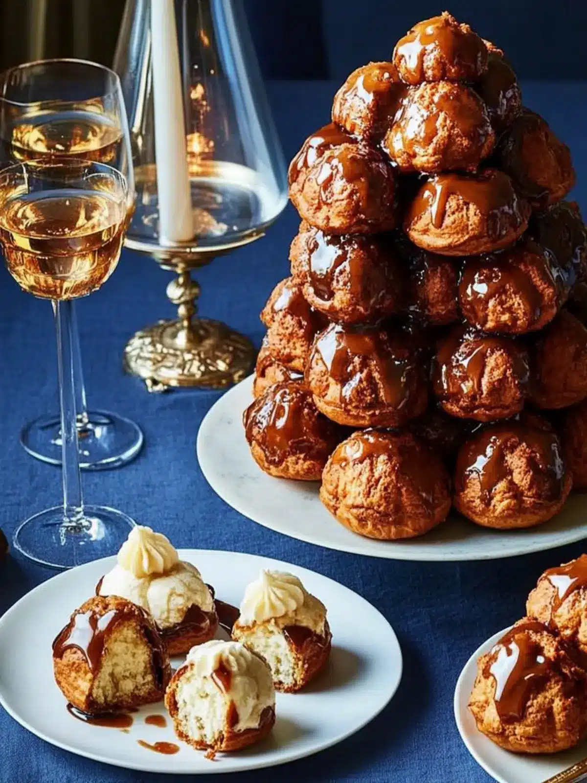 Coffee Caramel and Rum Choux Tower: Irresistibly Decadent Delight 3 Coffee Caramel and Rum Choux Tower