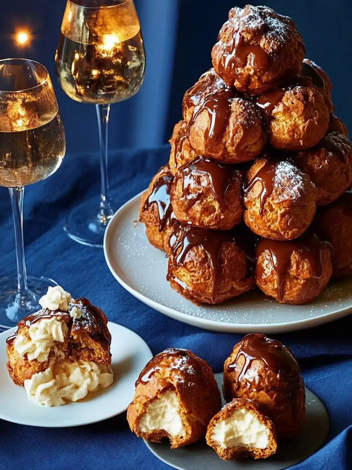 Coffee Caramel and Rum Choux Tower: Irresistibly Decadent Delight 4 Coffee Caramel and Rum Choux Tower