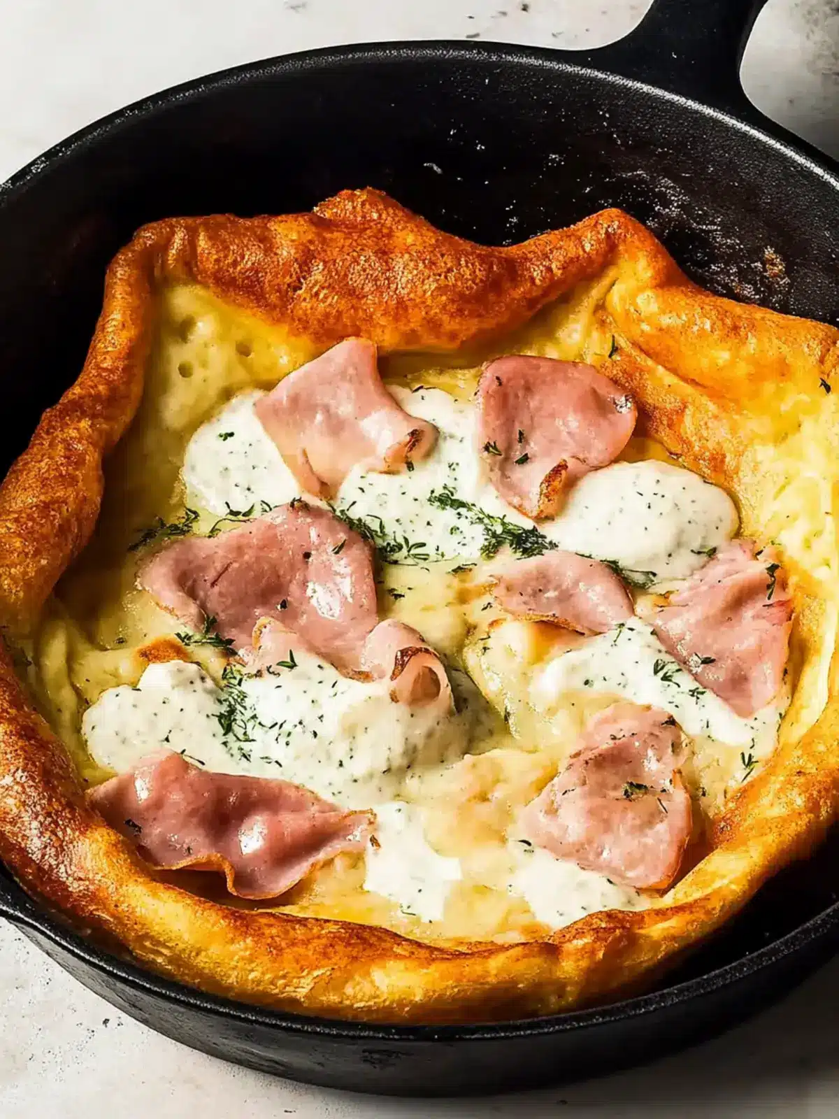 Savory Dutch Baby Croque Monsieur: Breakfast Bliss Awaits 2 Savory Dutch Baby (Croque Monsieur)