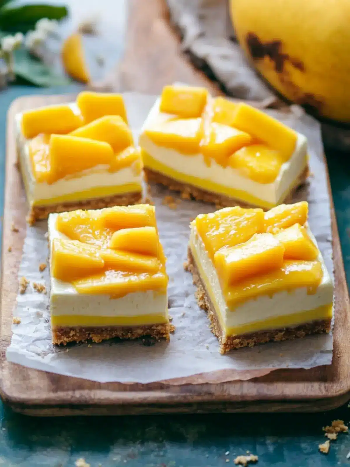 Coconut Mango Cheesecake Bars You'll Crave Again and Again 4 Coconut Mango Cheesecake Bars