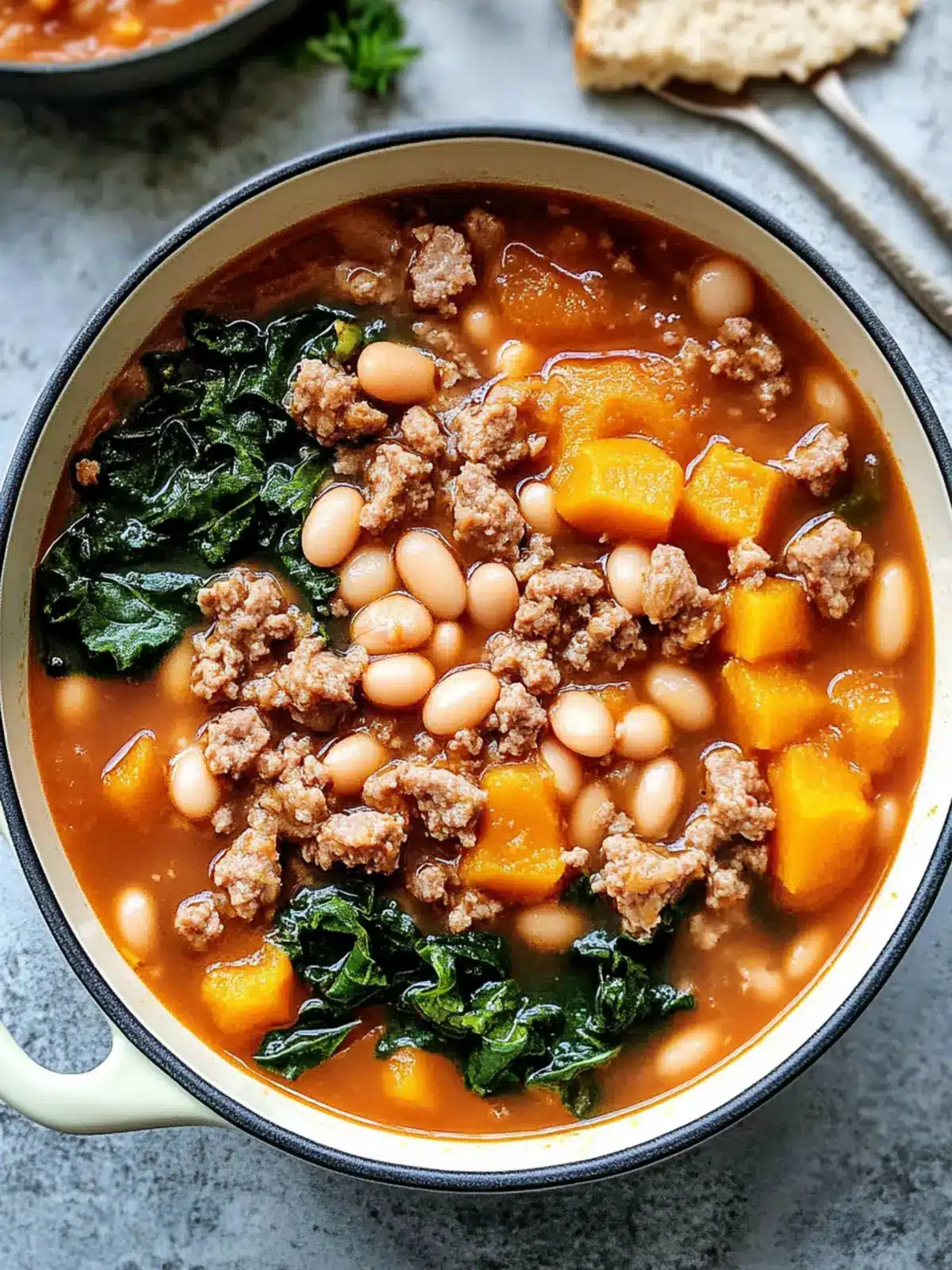 Cozy Butternut Squash & Sausage Soup with White Beans Delight 4 Cozy Butternut Squash & Sausage Soup with White Beans