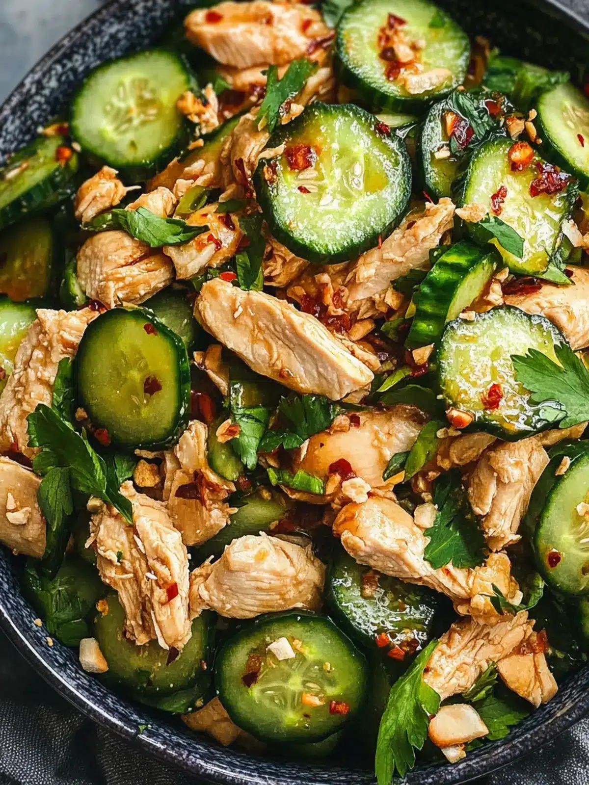 Fresh Thai Cucumber Salad with Chicken That Will Wow You 3 Thai Cucumber Salad with Chicken