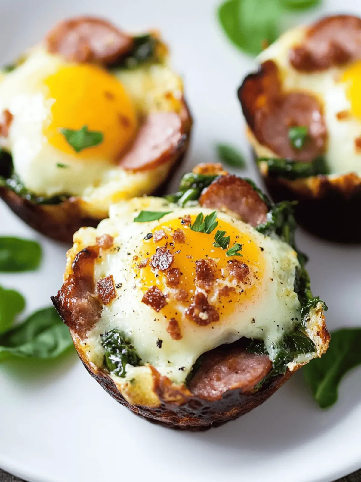 Sausage, Spinach, Ham and Egg Cups for Busy Mornings 4 Sausage, Spinach, Ham and Egg Cups
