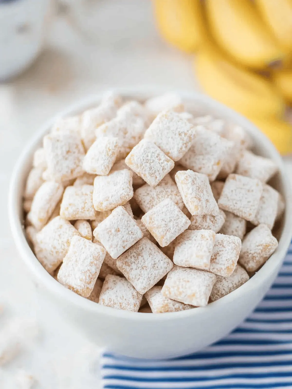 Delicious Banana Pudding Muddy Buddies You Need to Try Now 4 Banana Pudding Muddy Buddies (AKA Puppy Chow)