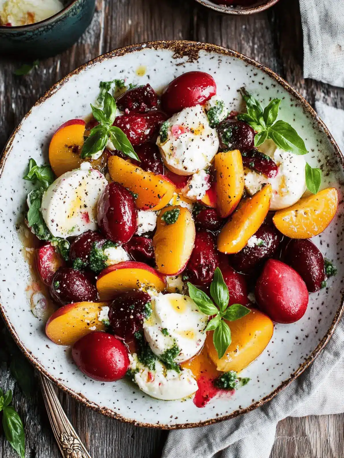 Marinated Stone Fruit Caprese Salad That Screams Summer Joy 2 Marinated Stone Fruit Caprese Salad