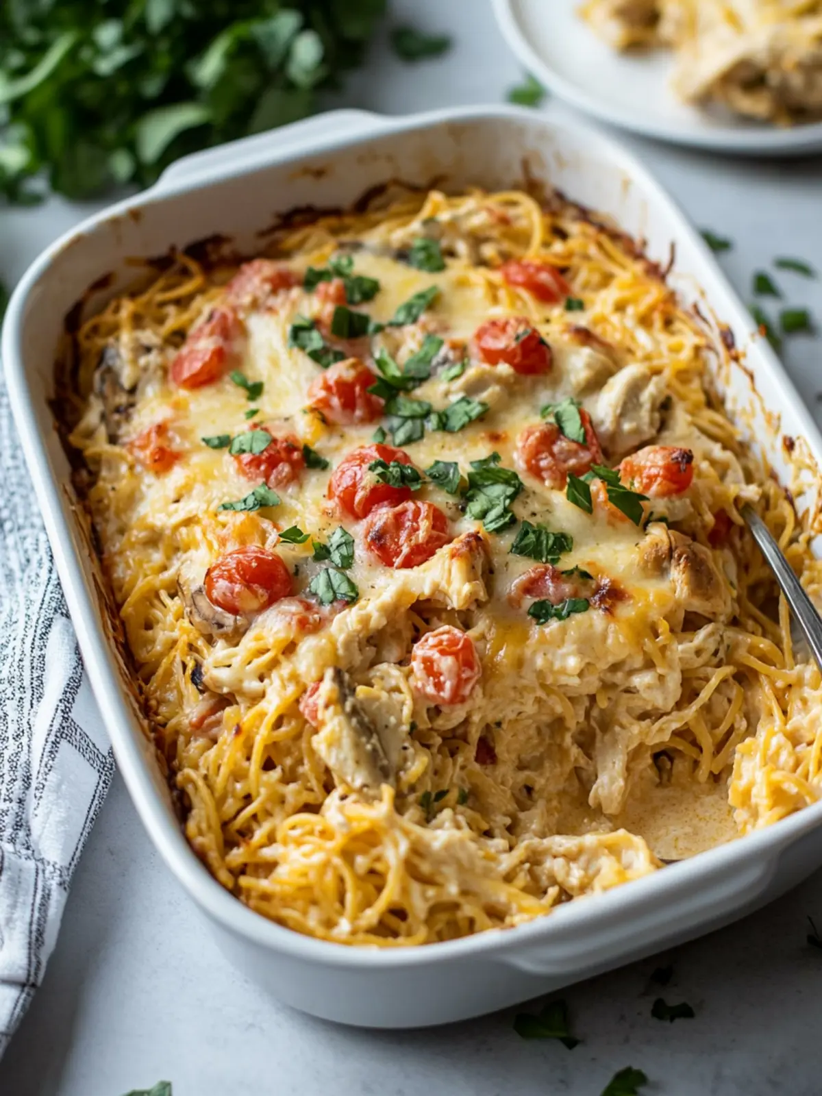 Delicious Chicken Spaghetti Casserole Your Family Will Love 3 Chicken Spaghetti Casserole