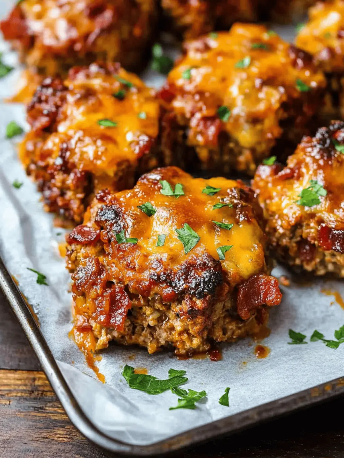 Mini BBQ Bacon Cheddar Meatloaf: Quick, Flavorful Joys 3 Mini BBQ Bacon Cheddar Meatloaf