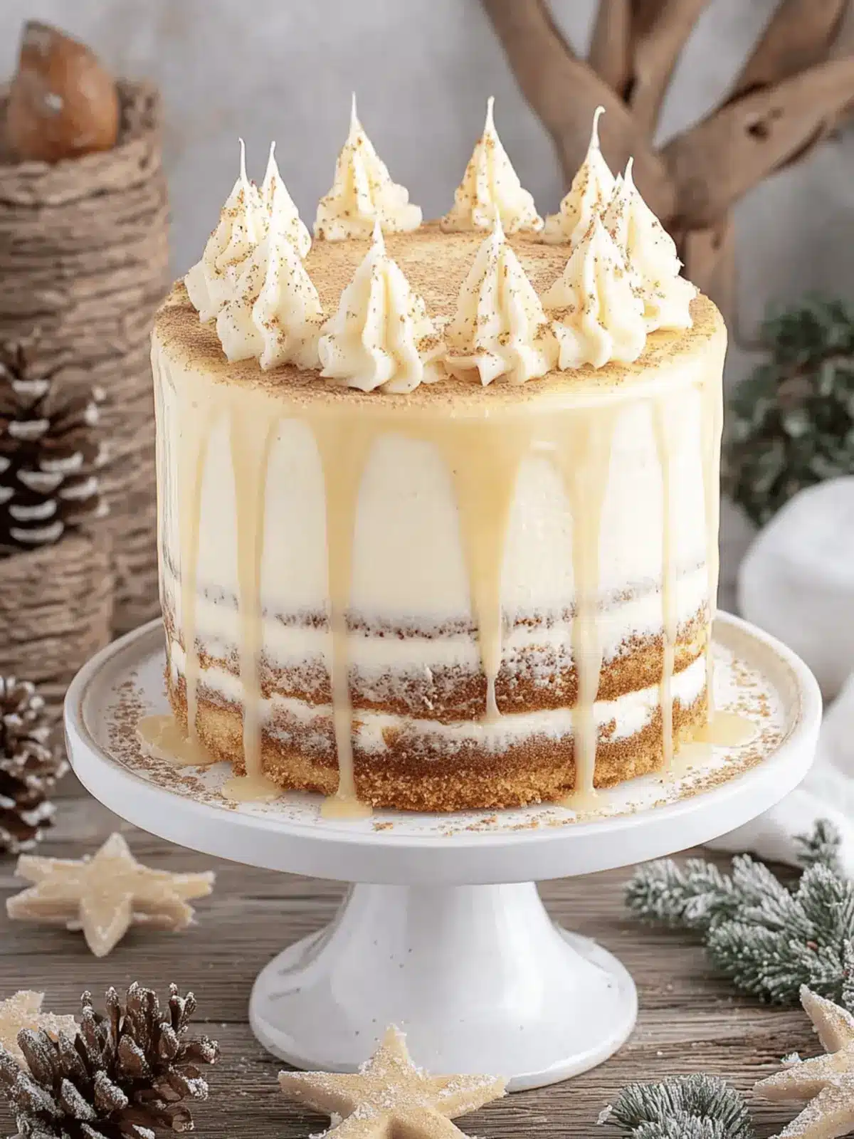 Festive Eggnog Cake with Creamy Frosting You ll Adore 3 Eggnog Cake