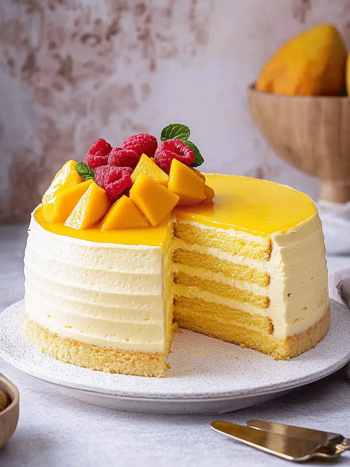 Decadent Mango Mousse Cake: Perfect for Any Celebration! 3 Mango Mousse Cake