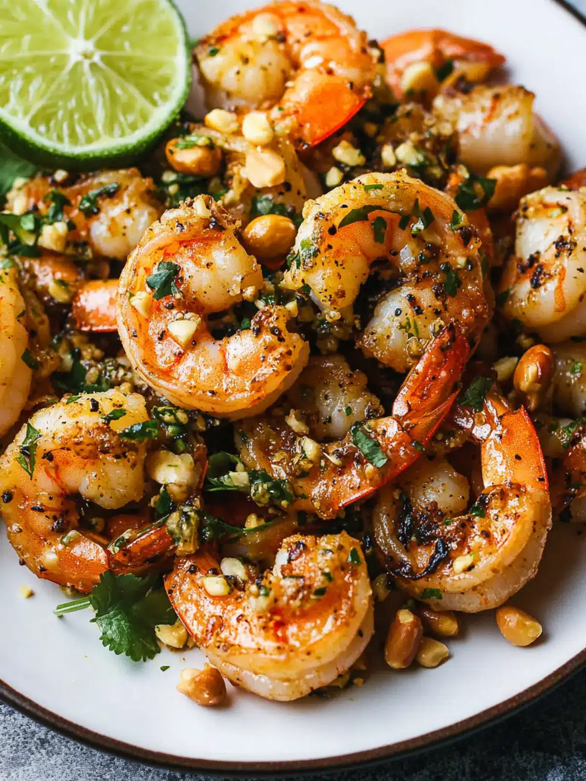 Zesty Pan-Seared Shrimp with Peanuts and Lime in Minutes 4 Pan-Seared Shrimp with Peanuts, Black Pepper, and Lime