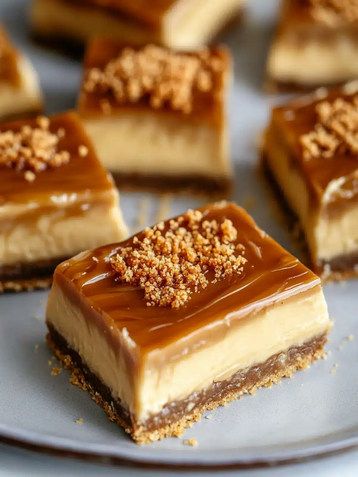 Irresistible Caramel Cheesecake Bars with Graham Cracker Crust 3 Caramel Cheesecake Bars