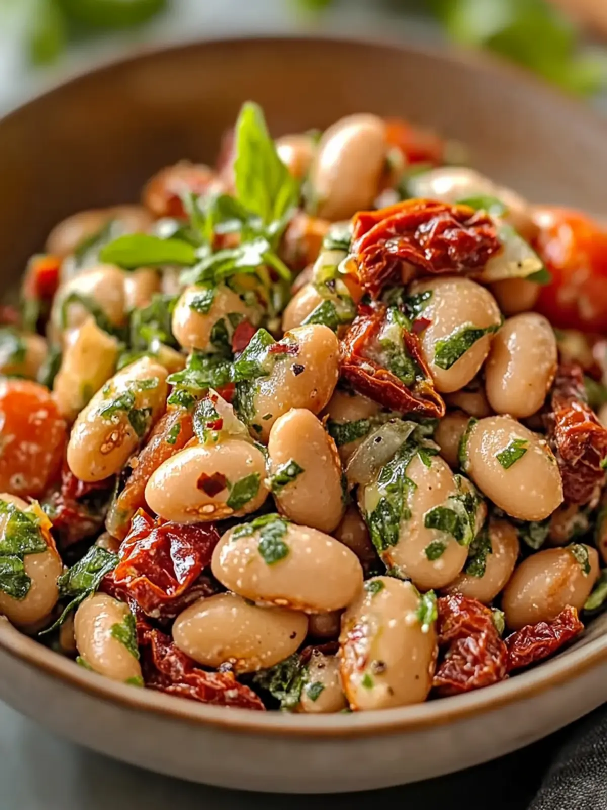Quick and Easy Marinated Sun-dried Tomato Bean Salad Bliss 3 Quick and Easy Marinated Sun-dried Tomato Bean Salad