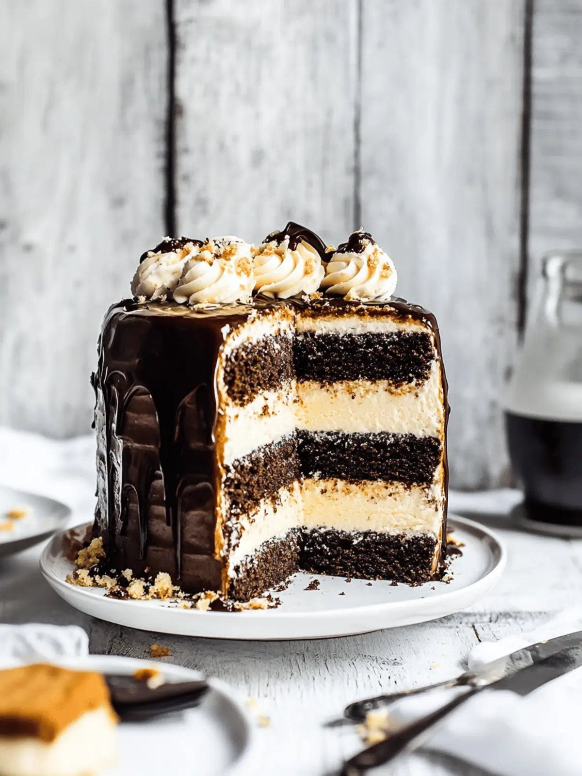 Irresistible S'mores Cake with Homemade Marshmallow Fluff 4 S'mores Cake