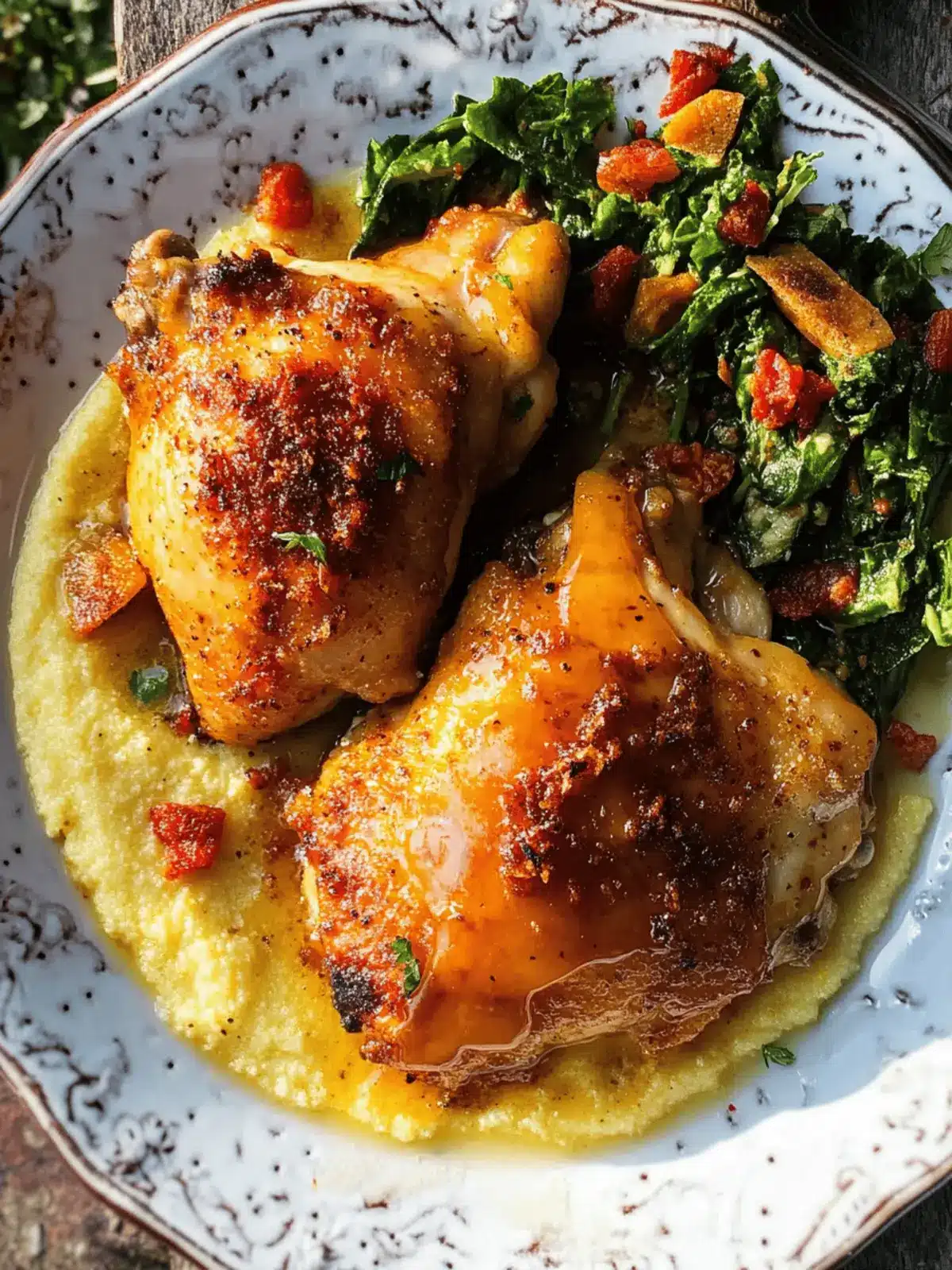 Spicy Maple Glazed Chicken with Cheddar Polenta Bliss 4 Spicy Maple Glazed Chicken with Cheddar Polenta