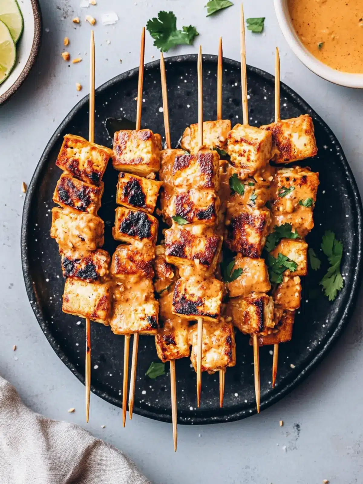 Delicious Thai Tofu Satay with Irresistible Peanut Sauce 2 Thai Tofu Satay with Peanut Sauce