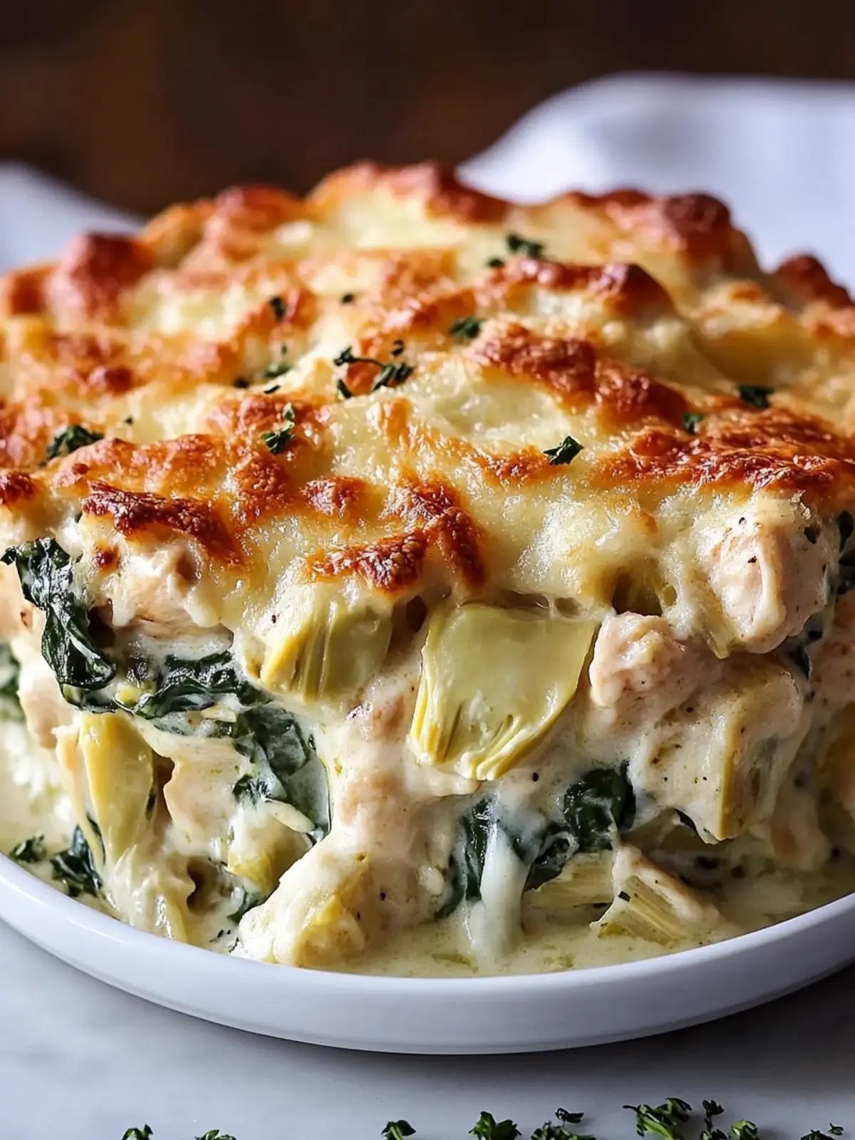 Spinach Artichoke Chicken Casserole: Comfort That Delivers! 2 Spinach Artichoke Chicken Casserole