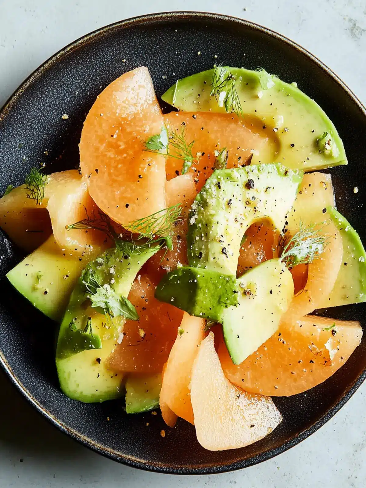 Zesty Melon and Avocado Salad With Fennel and Chile Delight 4 Melon and Avocado Salad With Fennel and Chile
