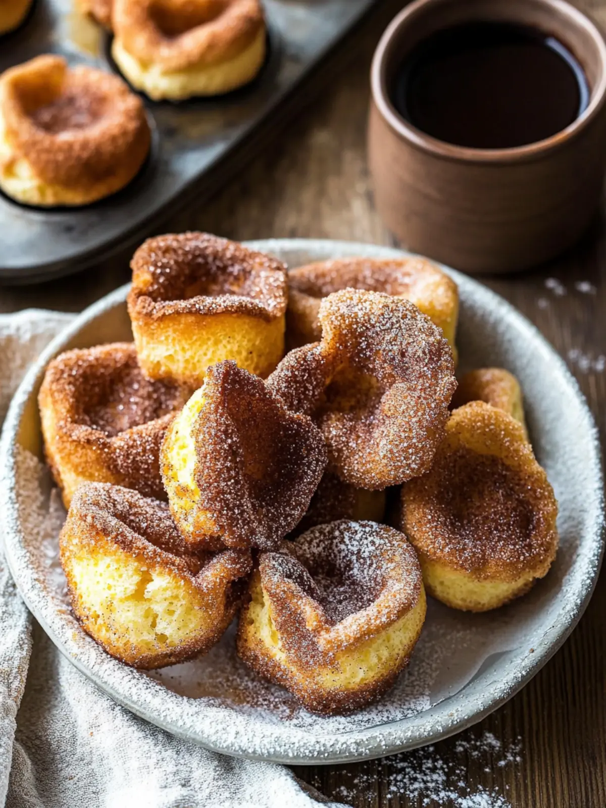 Muffin Tin Cinnamon Sugar Churro Popovers: Easy & Irresistible 3 Muffin Tin Cinnamon Sugar Churro Popovers