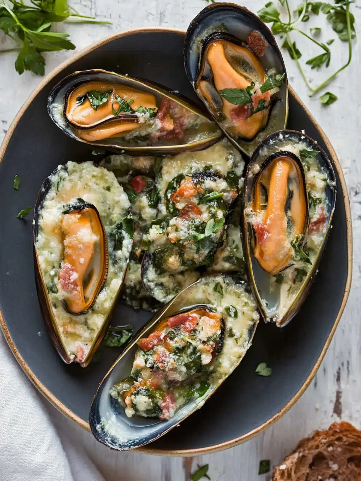 Mussels Rockefeller: A Gourmet Twist on Home Cooking 3 Mussels Rockefeller