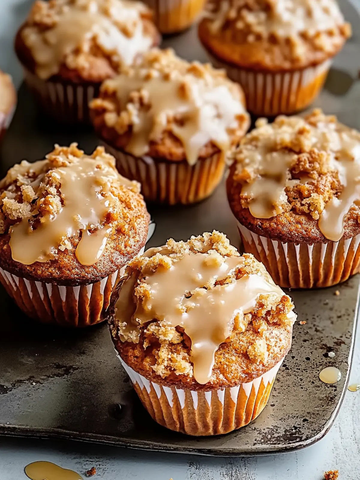 Chai-Spiced Carrot Muffins with Streusel and Caramel Bliss 3 Chai-Spiced Carrot Muffins with Streusel and Caramel Glaze