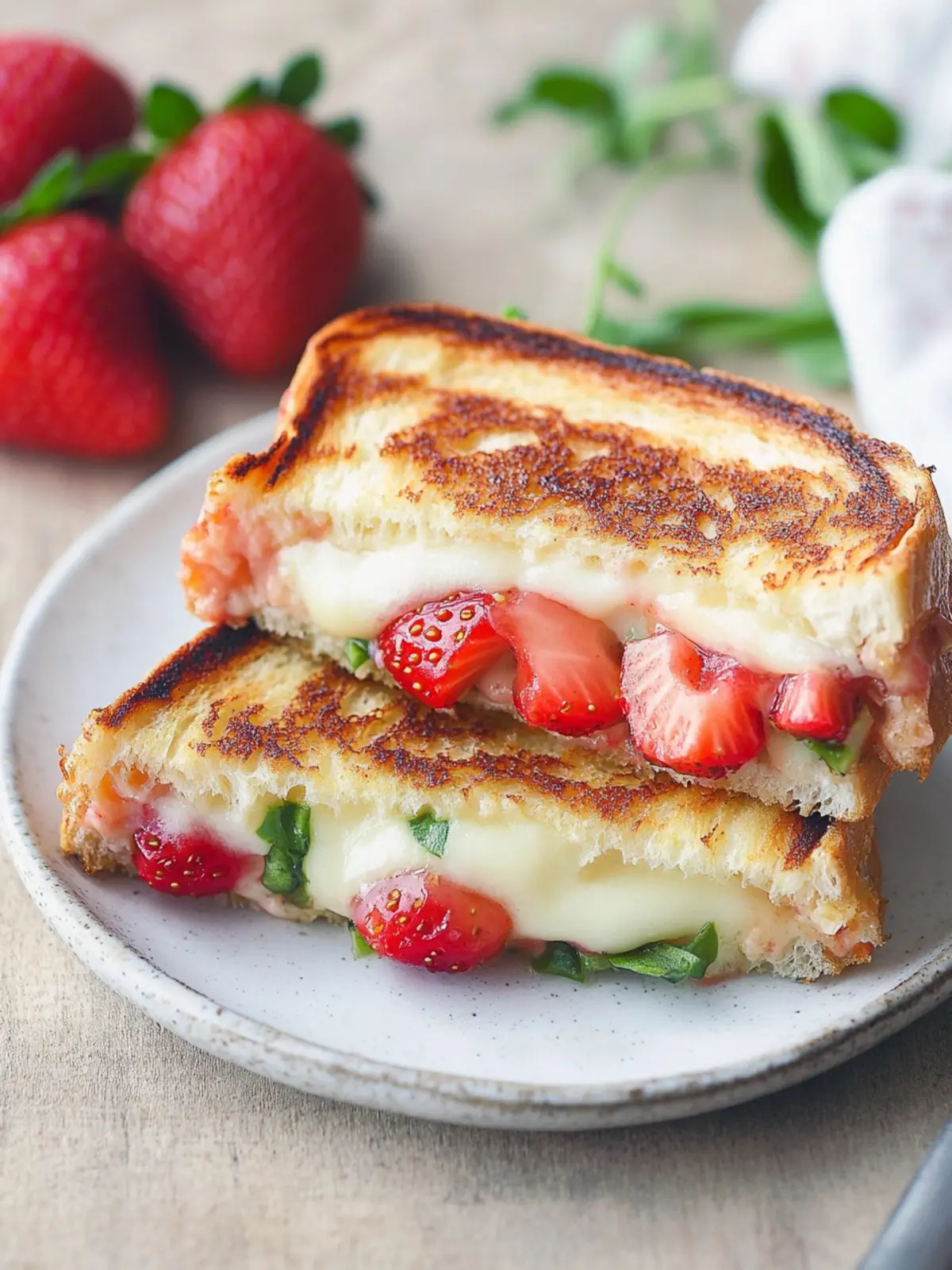 Gourmet Grilled Cheese with Quick-Pickled Strawberries Delight 4 Grilled Cheese with Quick-Pickled Strawberries
