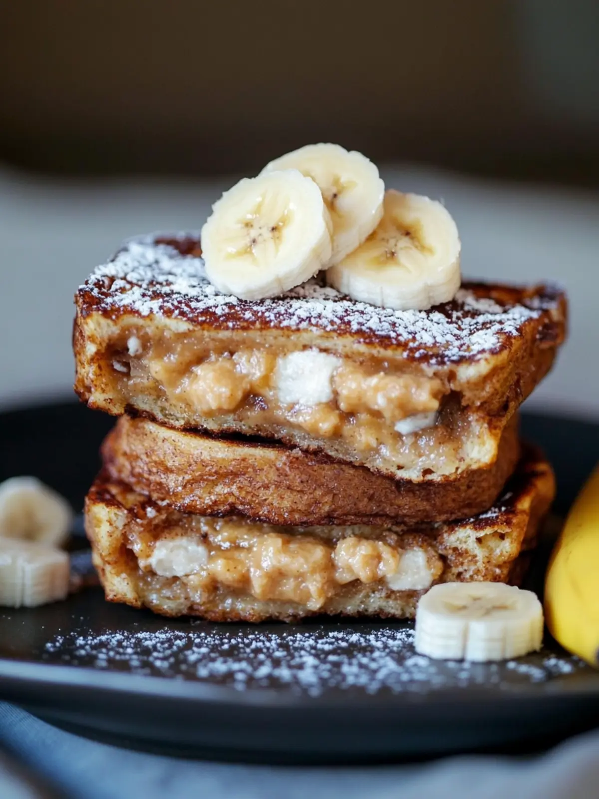 Peanut Butter & Banana Stuffed French Toast Bliss 2 Peanut Butter & Banana Stuffed French Toast
