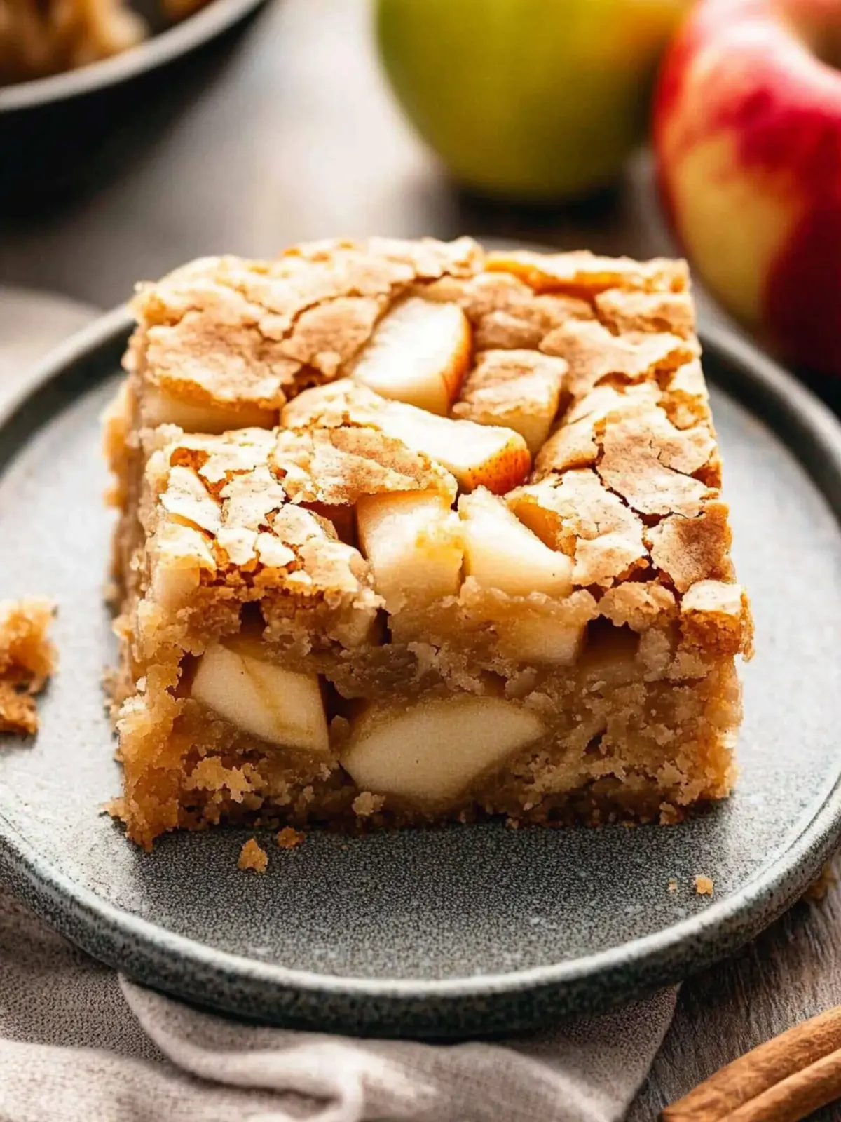 Irresistible Apple Blondies Topped with Caramel Bliss 4 Apple Blondies