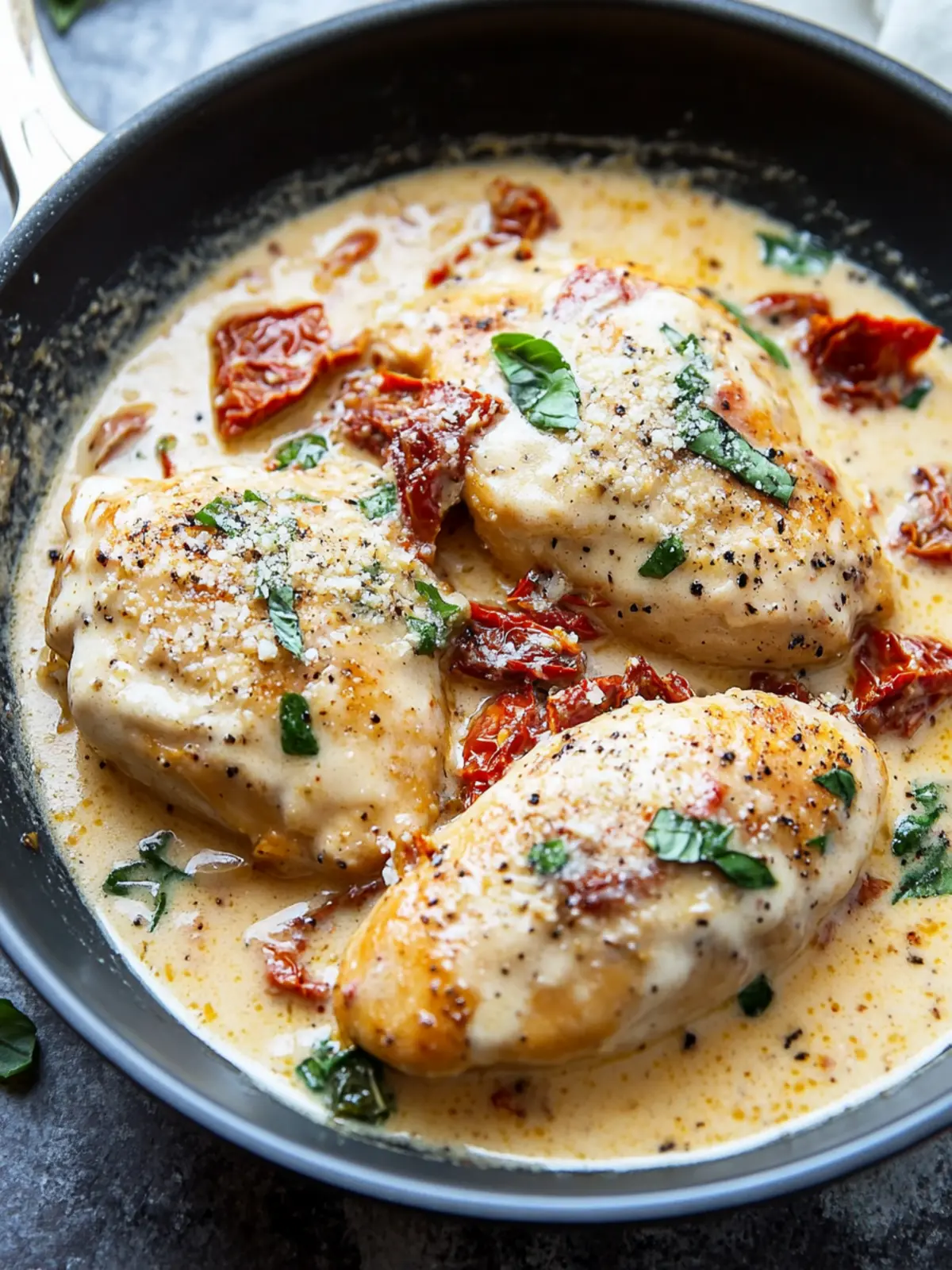 Easy Chicken in a Creamy Parmesan and Sundried Tomato Sauce 4 Chicken in a Creamy Parmesan and Sundried Tomato Sauce