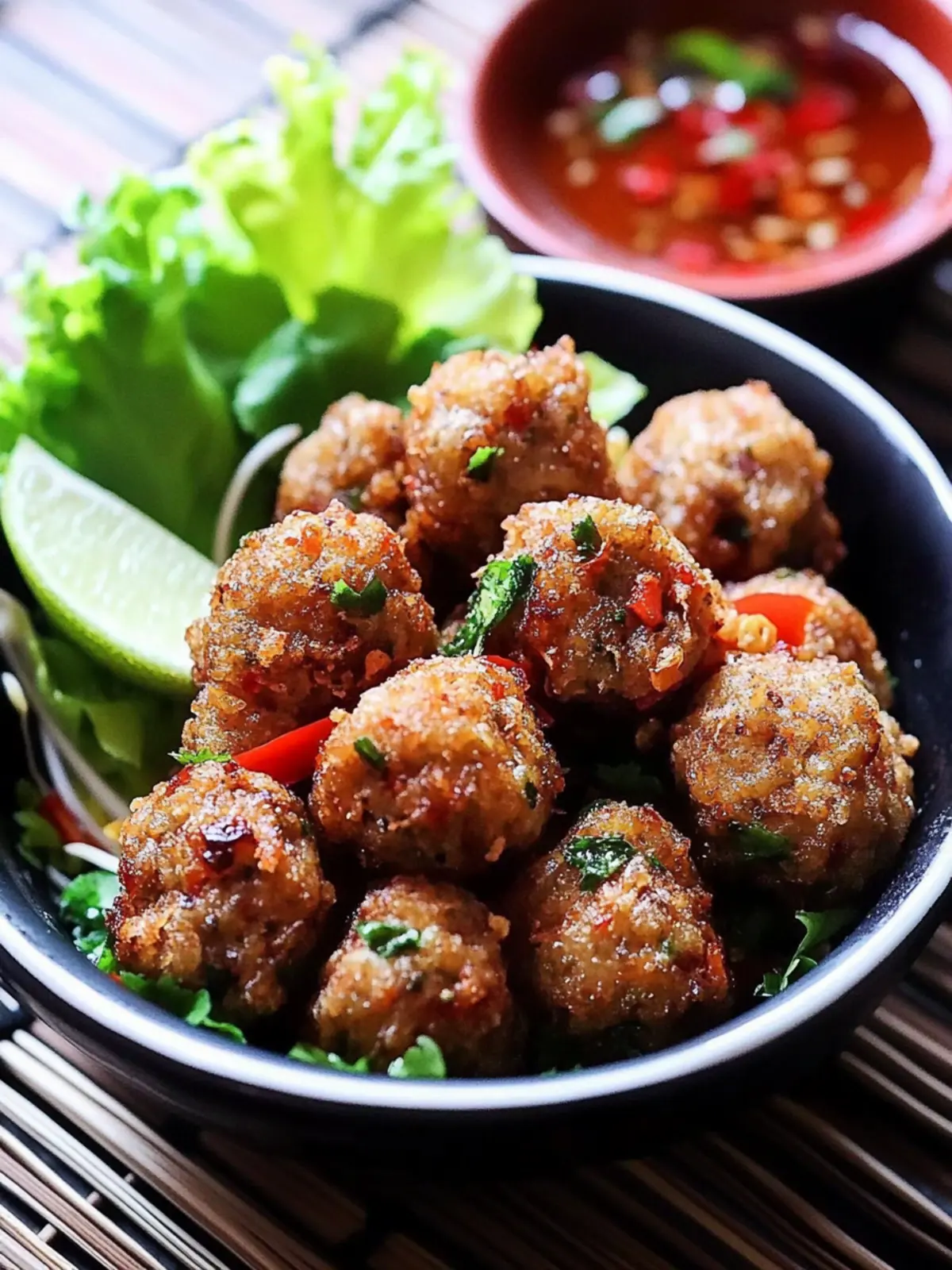 Crispy Thai Laab Meatballs that Pack Flavor and Fun 4 Crispy Thai Laab Meatballs