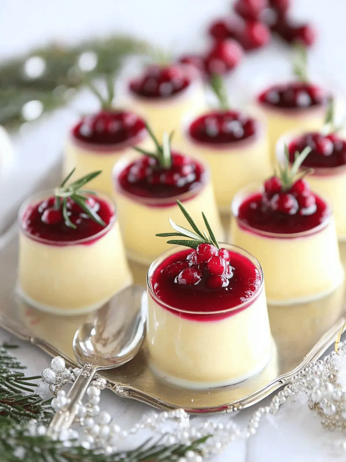 Eggnog Panna Cotta with Spiked Cranberry Sauce Delight 2 Eggnog Panna Cotta with Spiked Cranberry Sauce