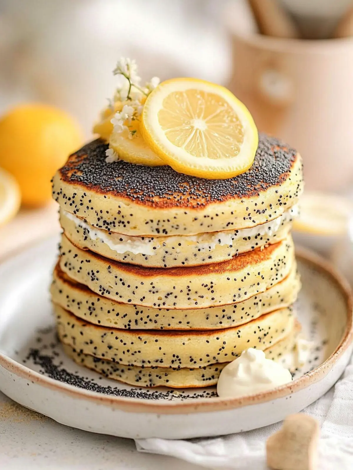 Fluffy Lemon Poppyseed Ricotta Pancakes for Breakfast Bliss 3 Lemon Poppyseed Ricotta Pancakes
