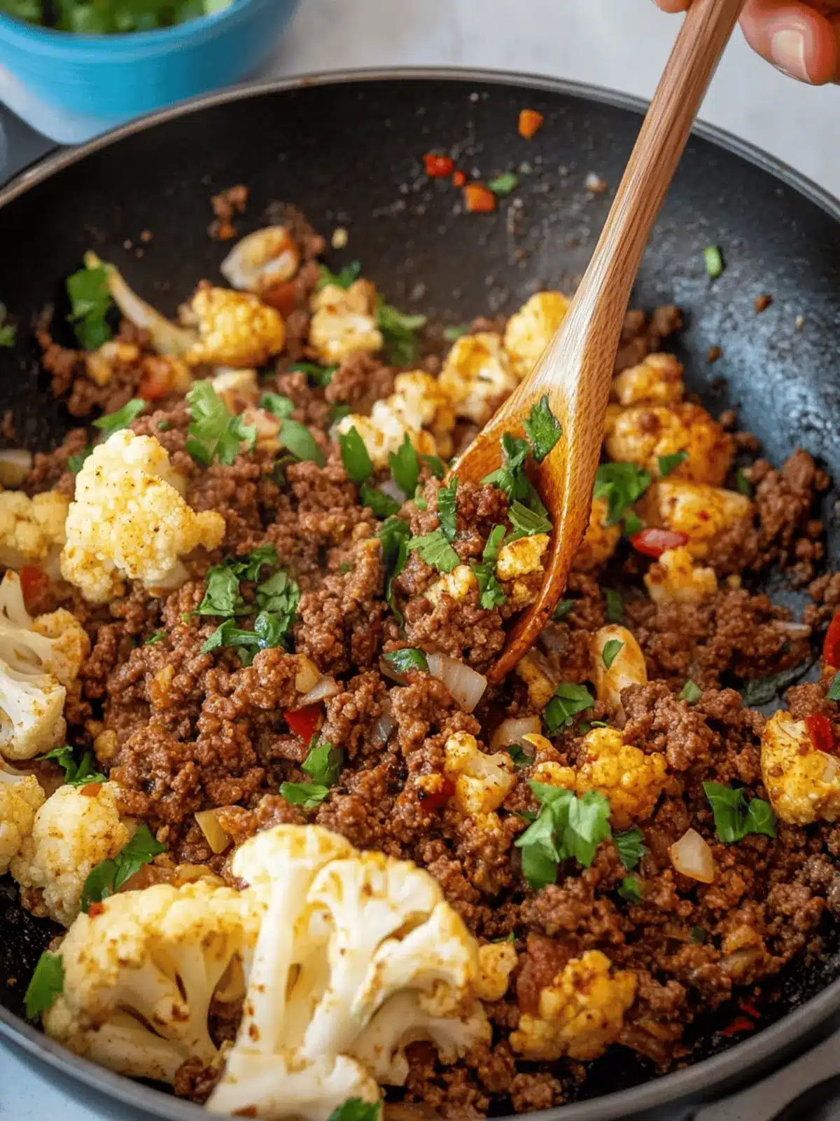 25-Minute Ground Beef and Cauliflower Skillet for Busy Nights 4 25-Minute Ground Beef and Cauliflower Skillet