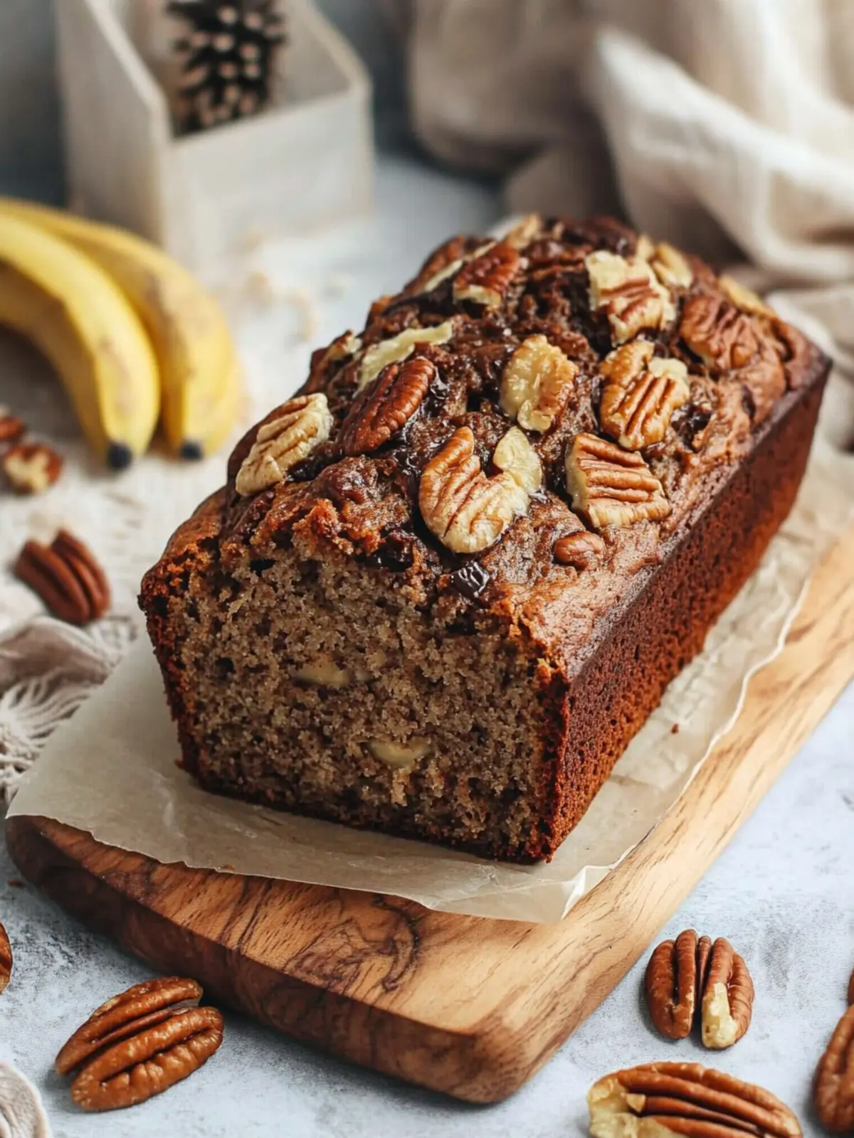Maple Pecan Banana Bread with Dark Chocolate Love 2 Maple Pecan Banana Bread with Dark Chocolate