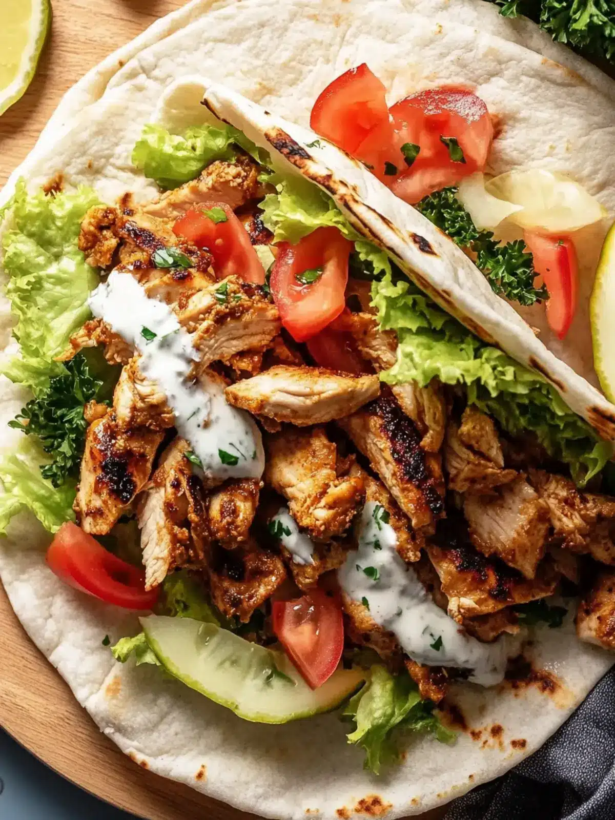 Savory Chicken Shawarma with Creamy Garlic Sauce Delight 2 Chicken Shawarma