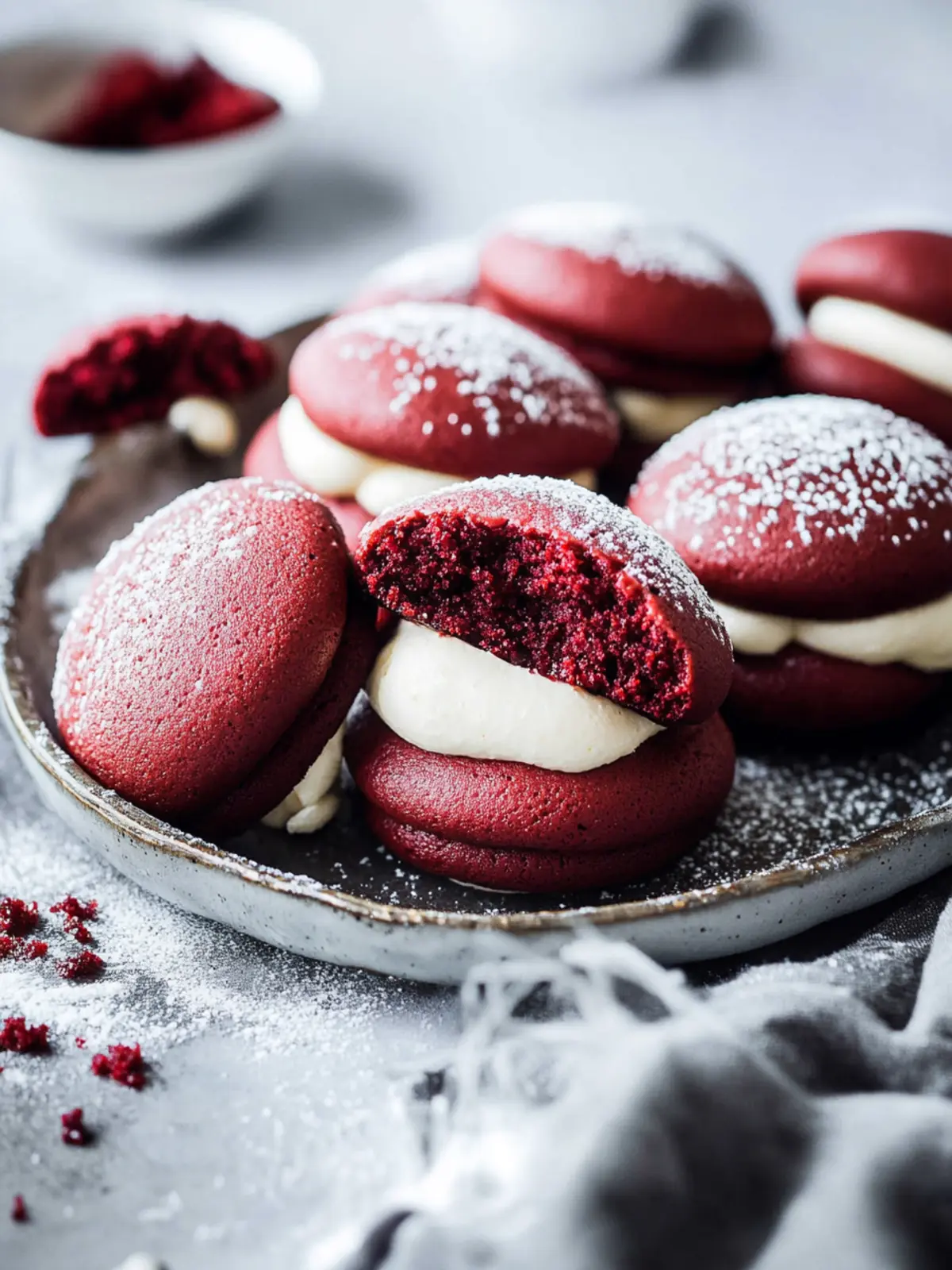 Decadent Red Velvet Whoopie Pies for Sweet Moments 4 Red Velvet Whoopie Pies