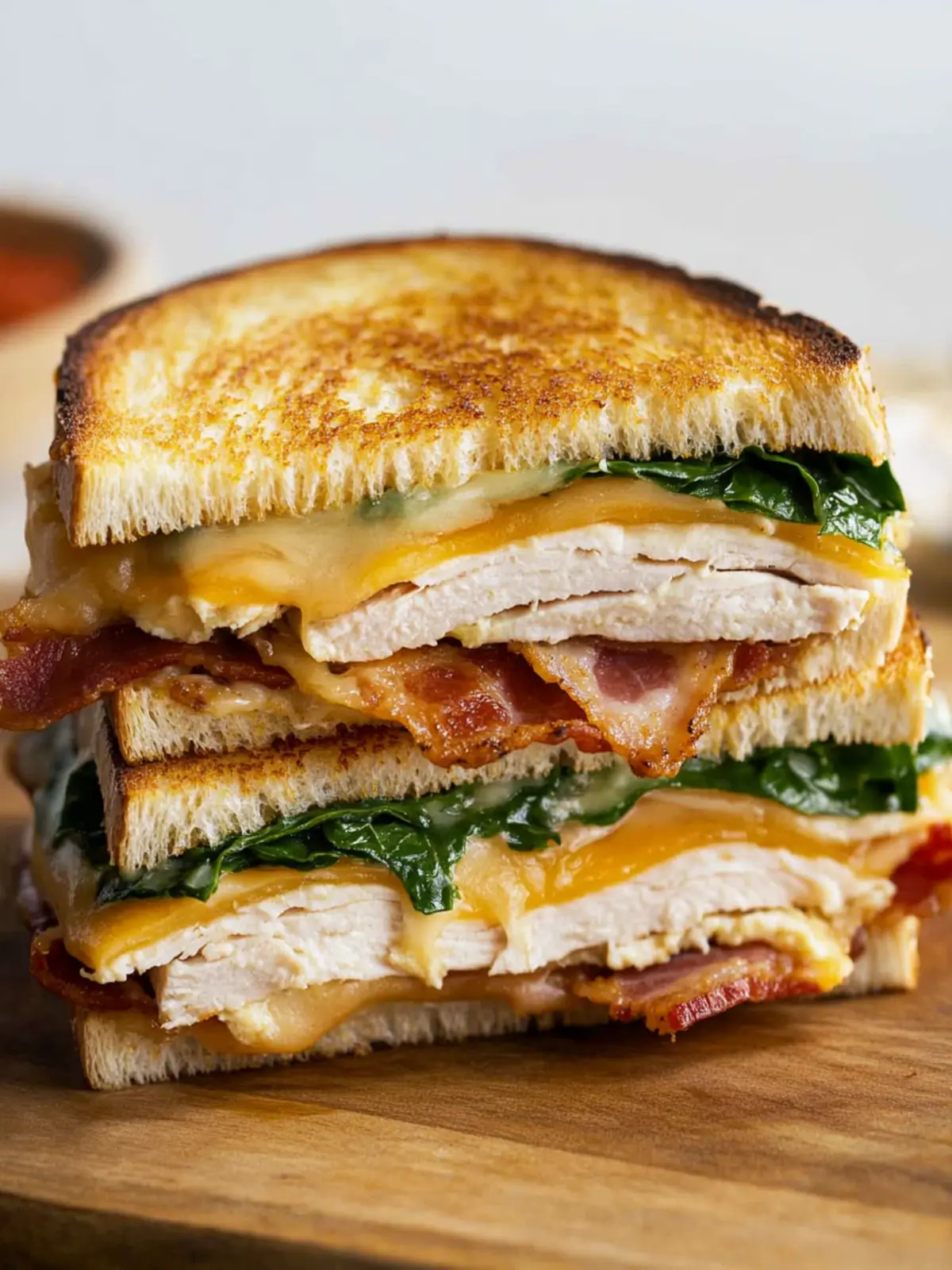 Ultimate Turkey Melt with Cheddar, Spinach, and Bacon Bliss 3 Turkey Melt with Cheddar, Spinach, and Bacon